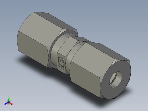 卡套式工业通用硬管接头EO Union G06ZLCF正等轴测缩略图