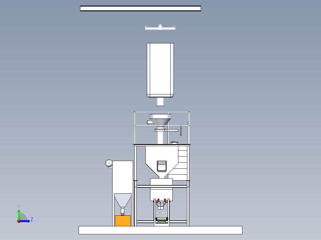 粉体灌装容器设备左视图