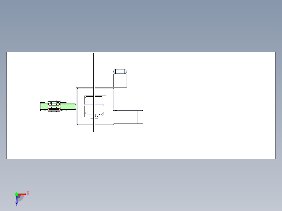 粉体灌装容器设备俯视图