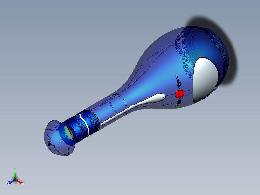 梦之蓝瓶子三维主视图