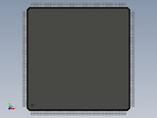 元器件3D封装QFP296_FPT-296P-M01176前视缩略图