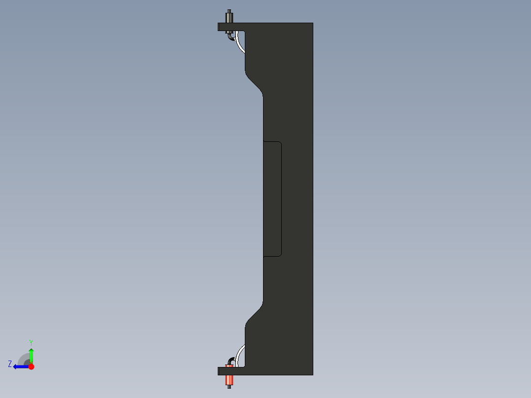 4 x 18650电池座。每个电池槽的单独导线，通常用于并联电池。带有M3（或#4）低头螺钉的安装支架孔。电池通过弹簧钢触点固定和接触右视图
