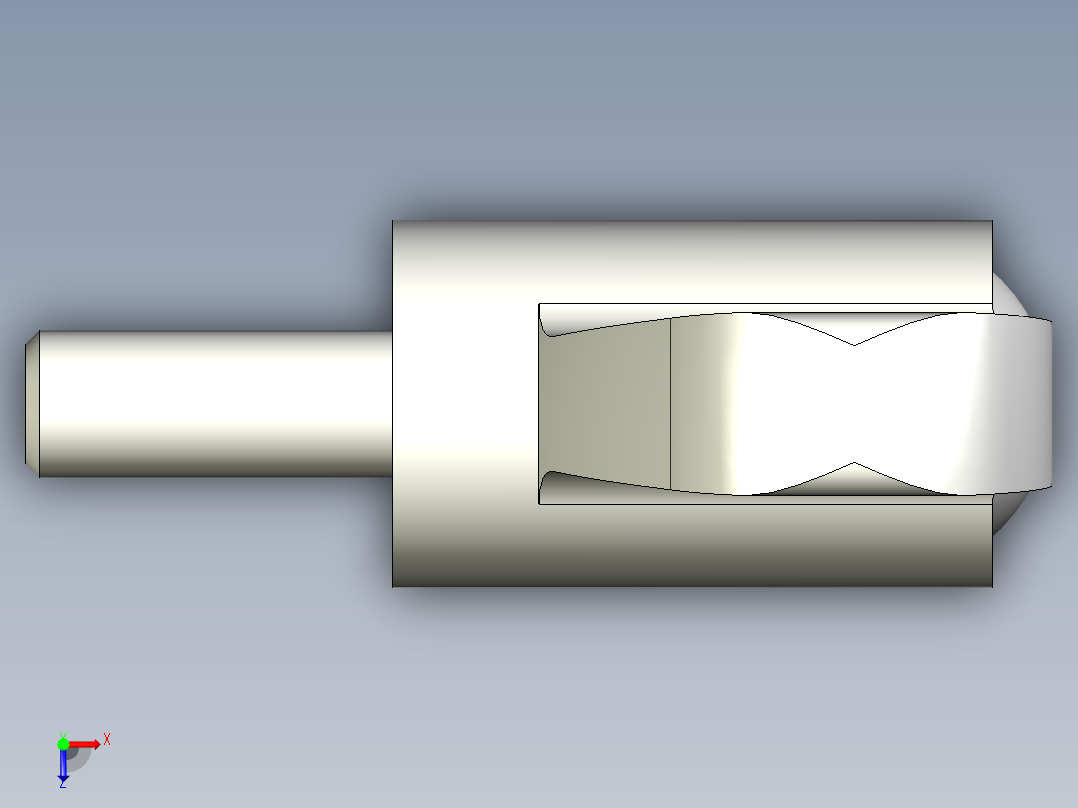 人體工學型把手(公牙)EWN.p-3D多系列多零件图纸模型俯视图