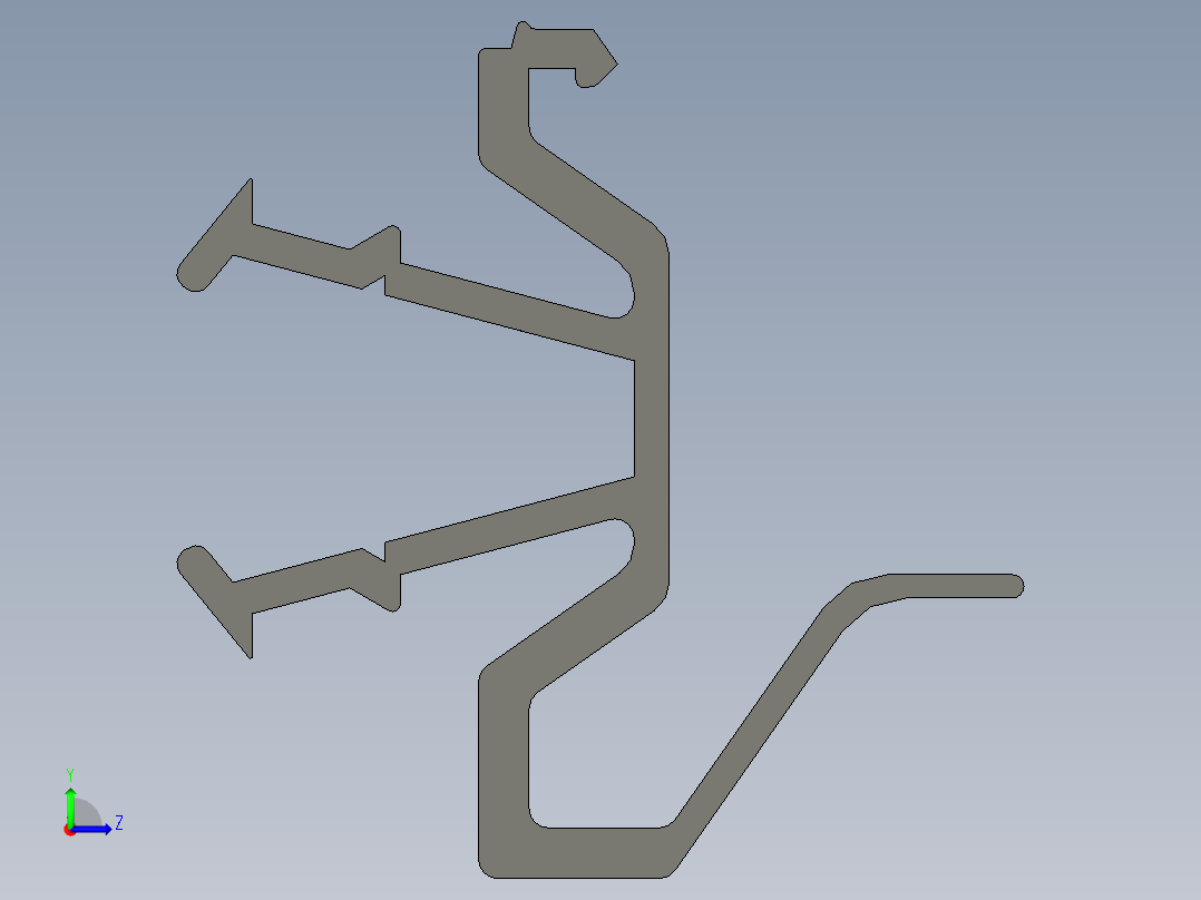 型材-BR PVC PROTECTIVE PANE PROFILE PART A 3842519565.STEP左视图