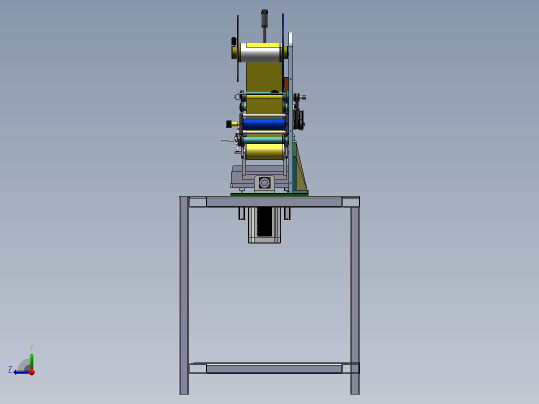 酱料包半自动贴标签机右视图