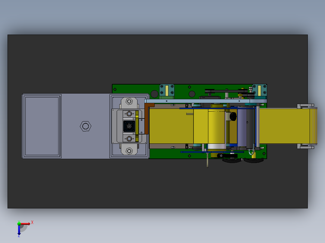 酱料包半自动贴标签机俯视图
