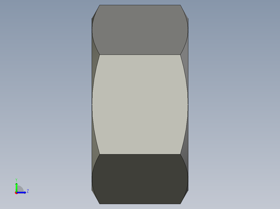 公制六角螺母-Metric Hex Nuts M18 x 2.5mm Thread左视图
