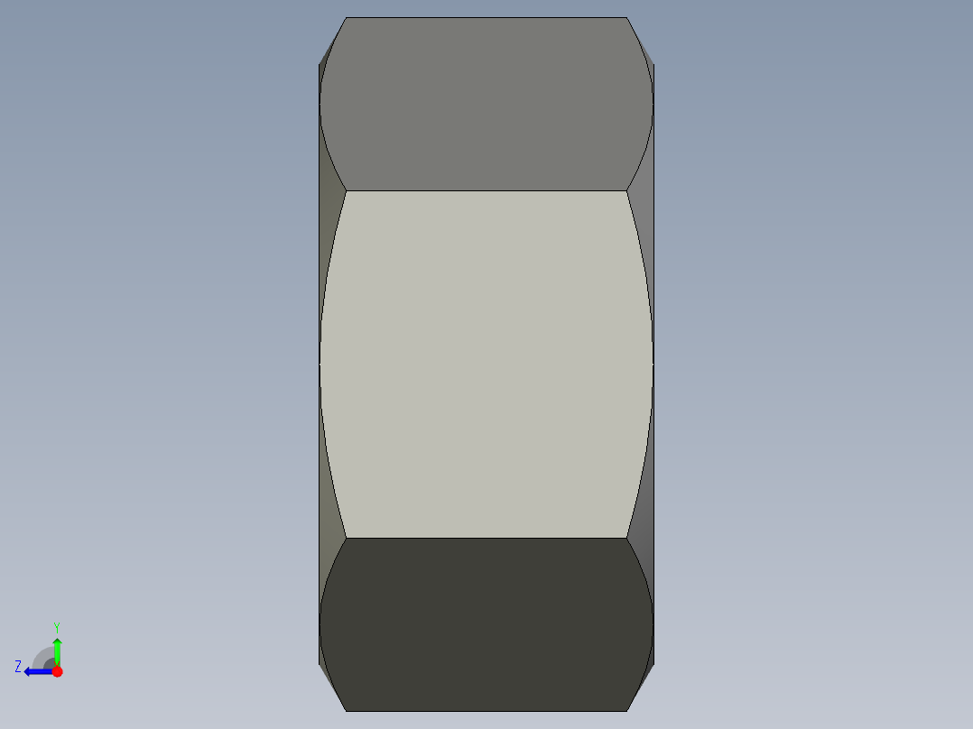 公制六角螺母-Metric Hex Nuts M18 x 2.5mm Thread右视图