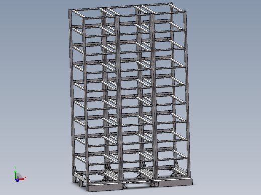 储能电池架三维SW