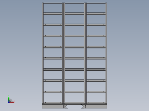 储能电池架三维SW前视缩略图