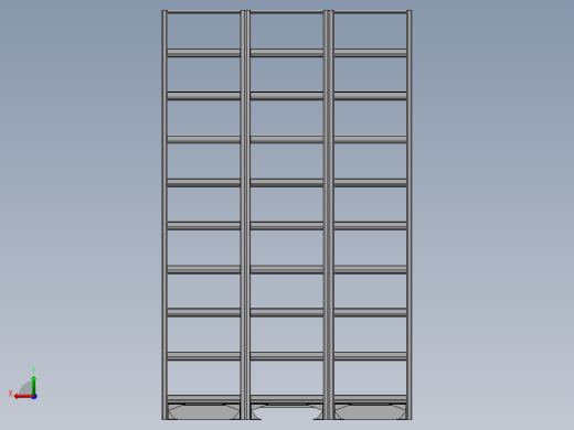 储能电池架三维SW后视缩略图