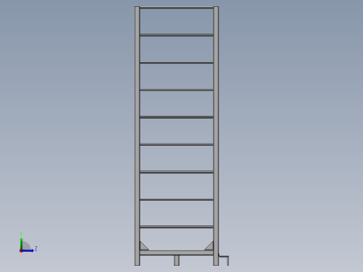 储能电池架三维SW左视缩略图