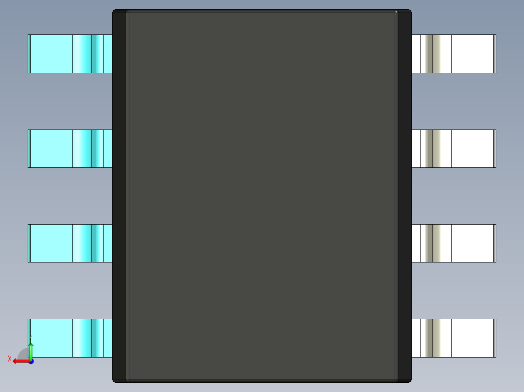元器件3D封装SOIC839后视图