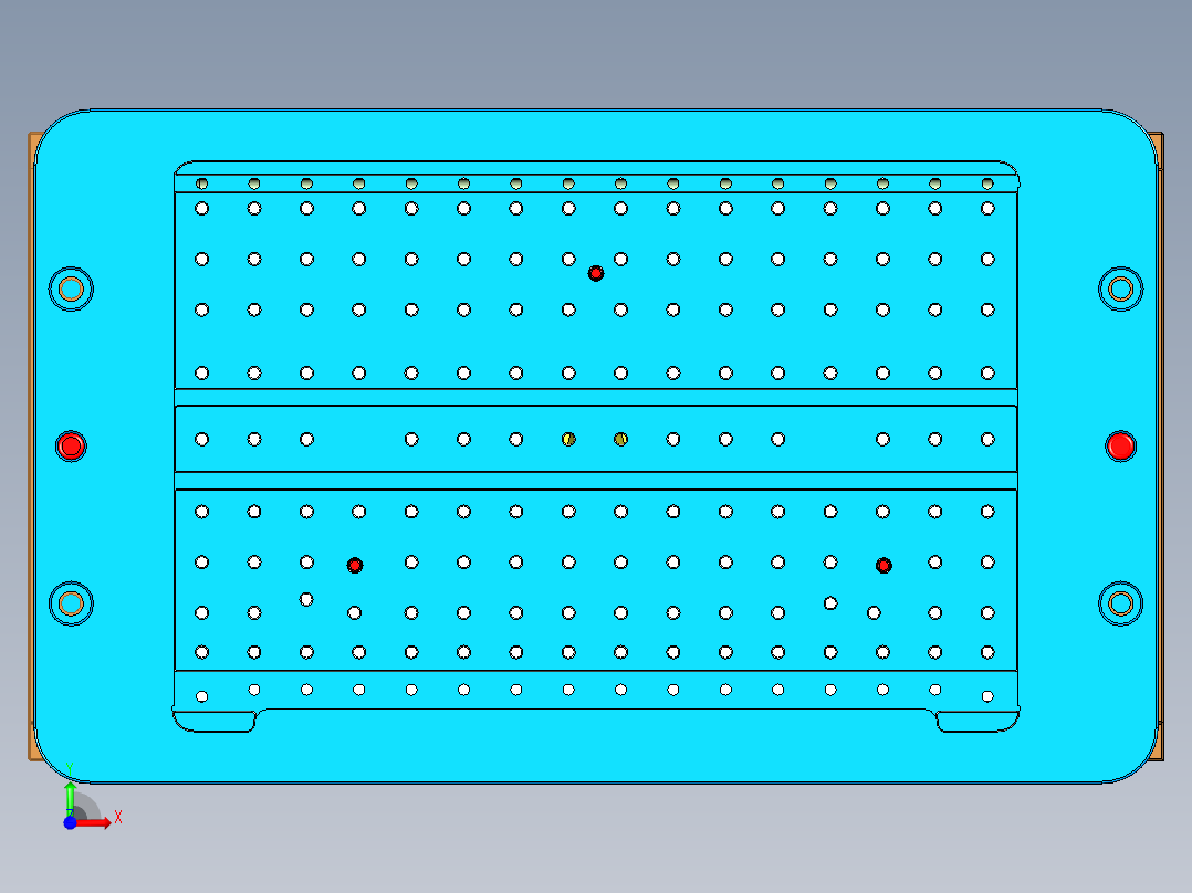 N500-T0P-笔记本CNC工装夹具三维模型CNC2前视图