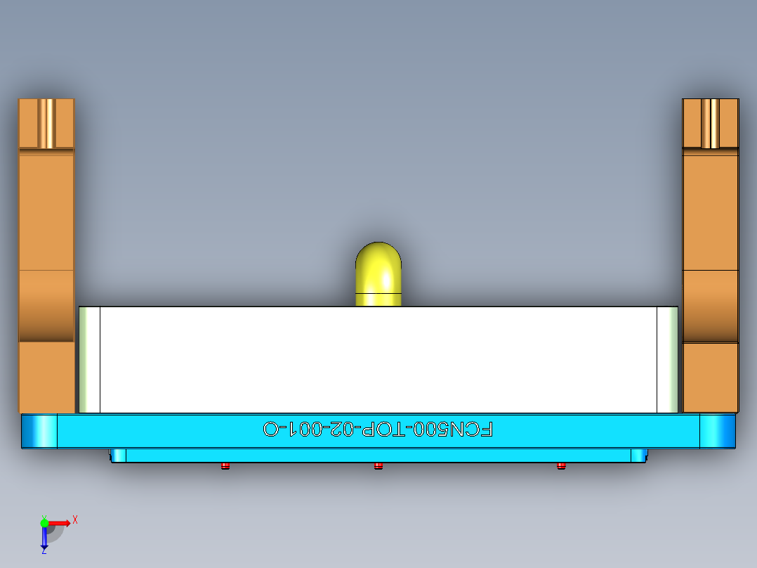 N500-T0P-笔记本CNC工装夹具三维模型CNC2俯视图