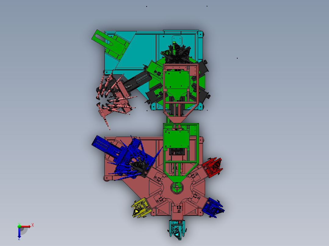 汽车排气管检测设备sw17俯视图
