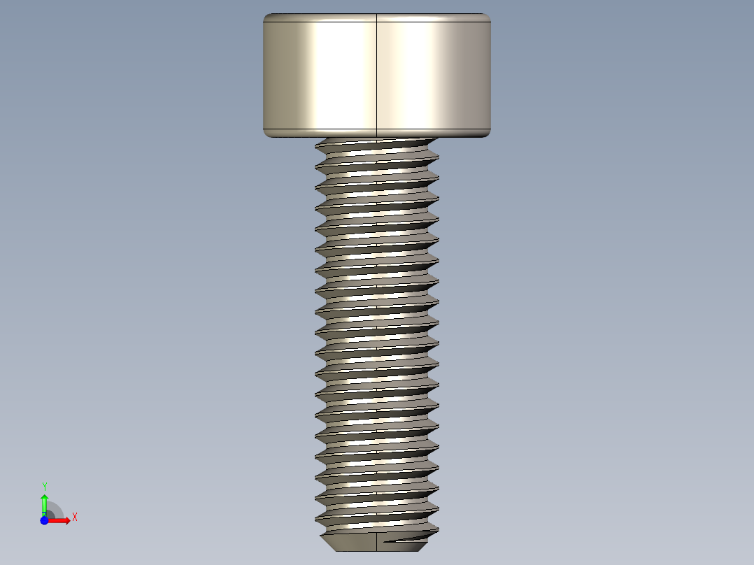 Screw_DIN_912_M3x10F_A2.STEP公制内六角螺钉前视图