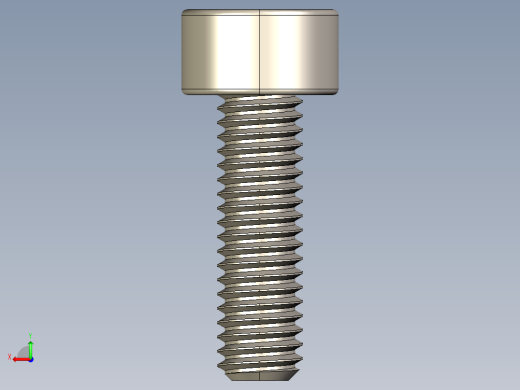 Screw_DIN_912_M3x10F_A2.STEP公制内六角螺钉后视缩略图