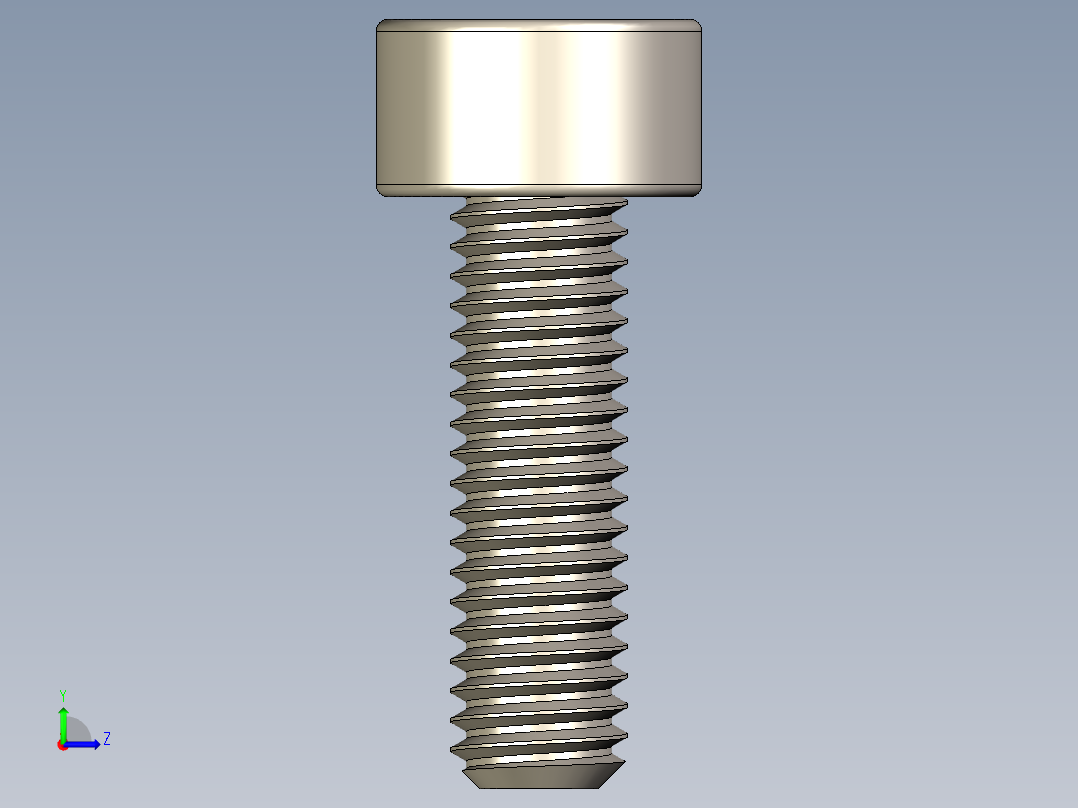 Screw_DIN_912_M3x10F_A2.STEP公制内六角螺钉左视图