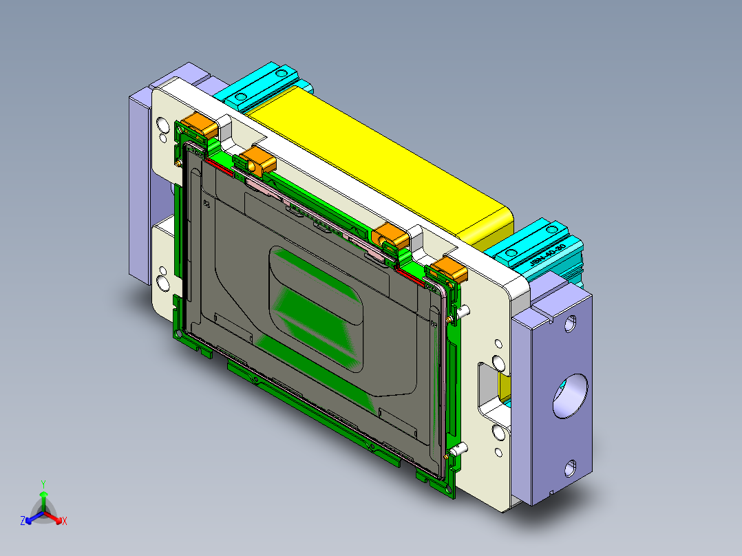 铝制电脑A壳铣HINGE缺口四轴伸缩定位+真空吸气工装治具模型