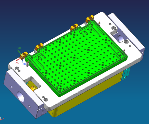 铝制电脑A壳铣HINGE缺口四轴伸缩定位+真空吸气工装治具模型缩略图