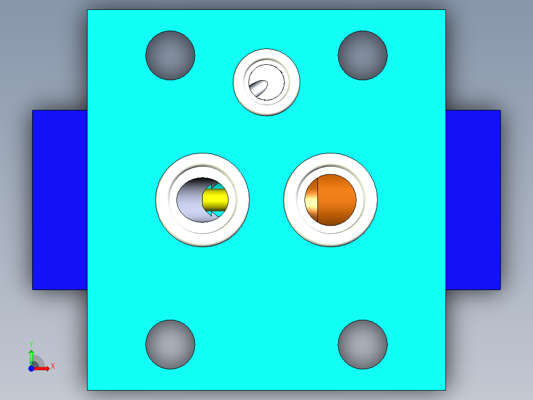 10通径液控单向阀前视图