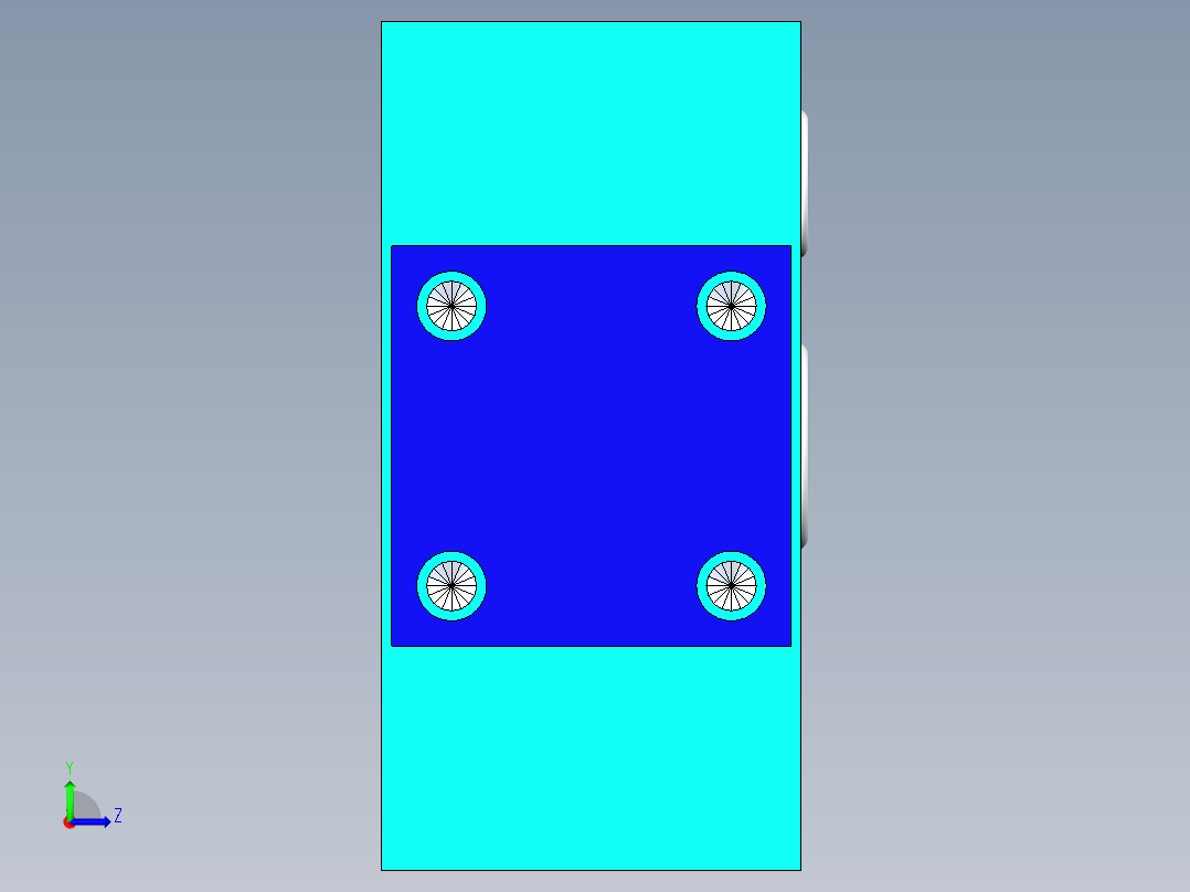 10通径液控单向阀左视图