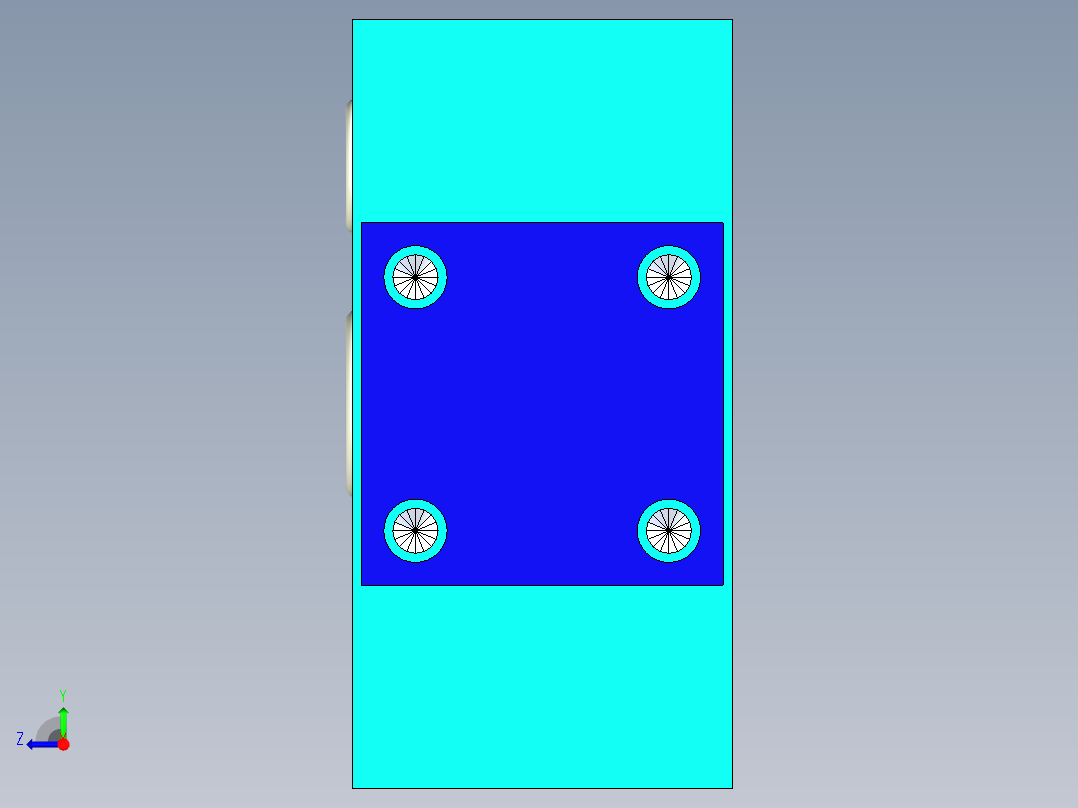10通径液控单向阀右视图