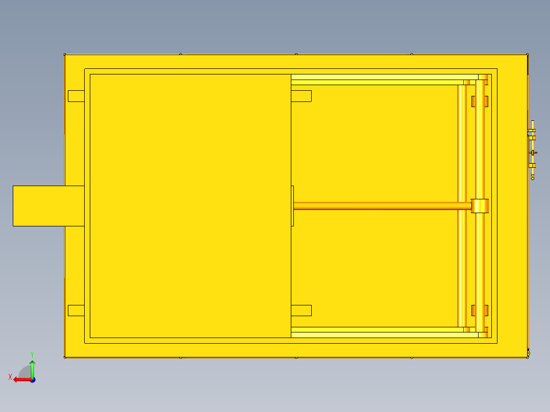 液压升降机后视图