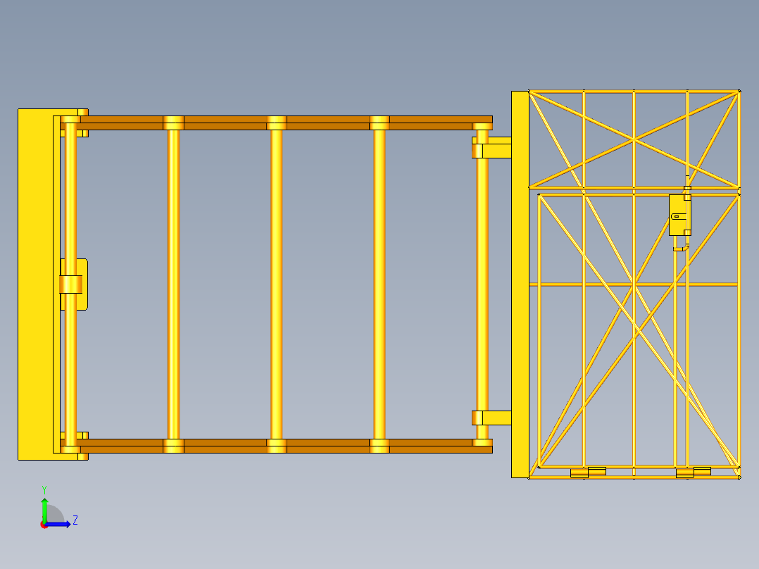 液压升降机左视图