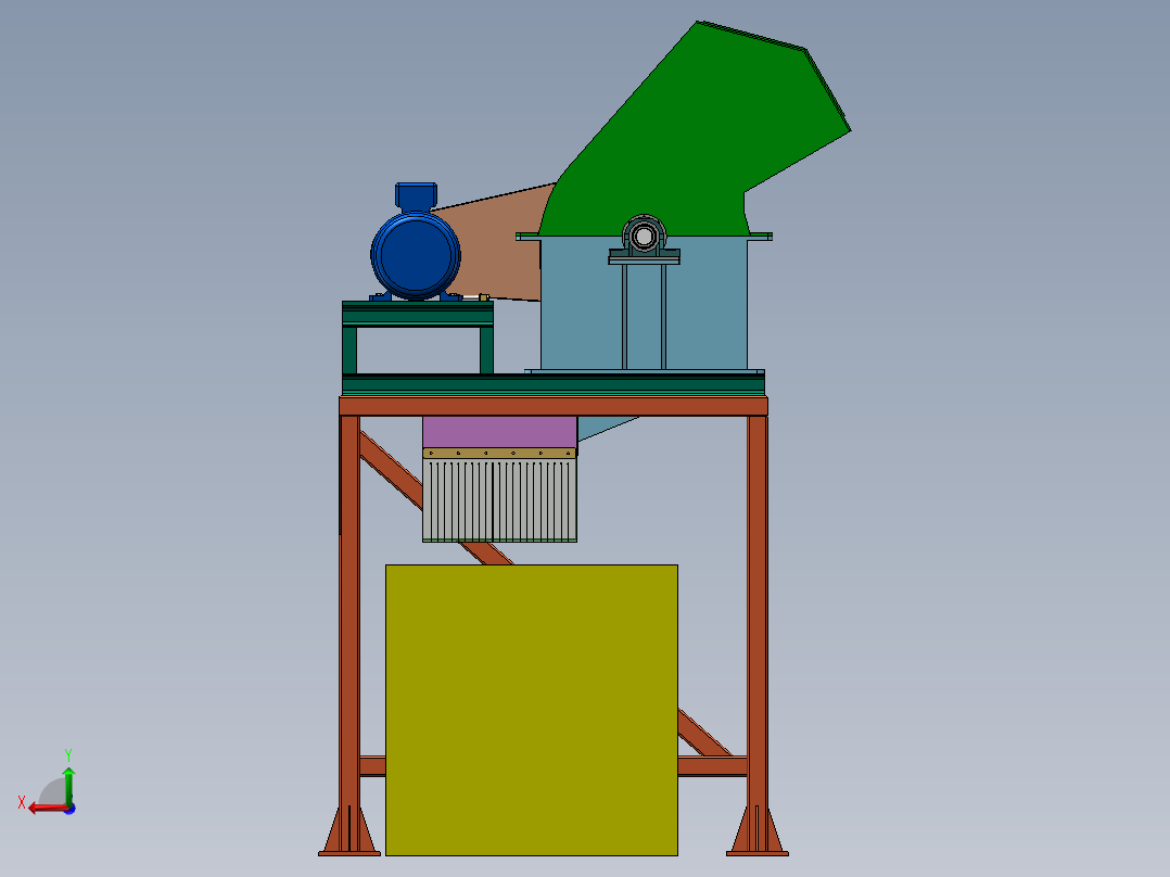 破碎机、破碎机（粉碎机）后视图