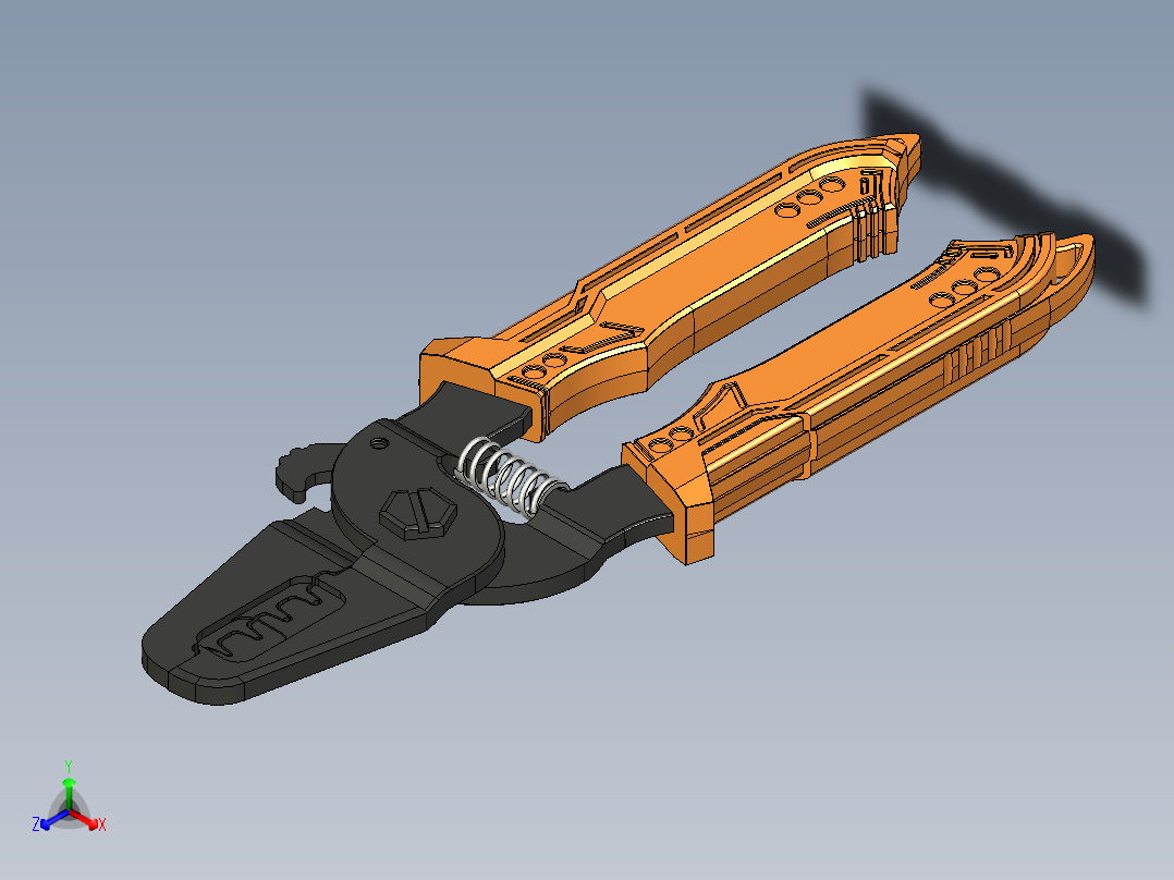 Engineer PA-09 压线钳正等轴测图