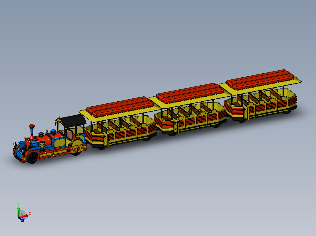 火车机车列车dotto-trains-1831-模型格式为 sw stp