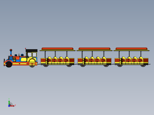 火车机车列车dotto-trains-1831-模型格式为 sw stp前视缩略图