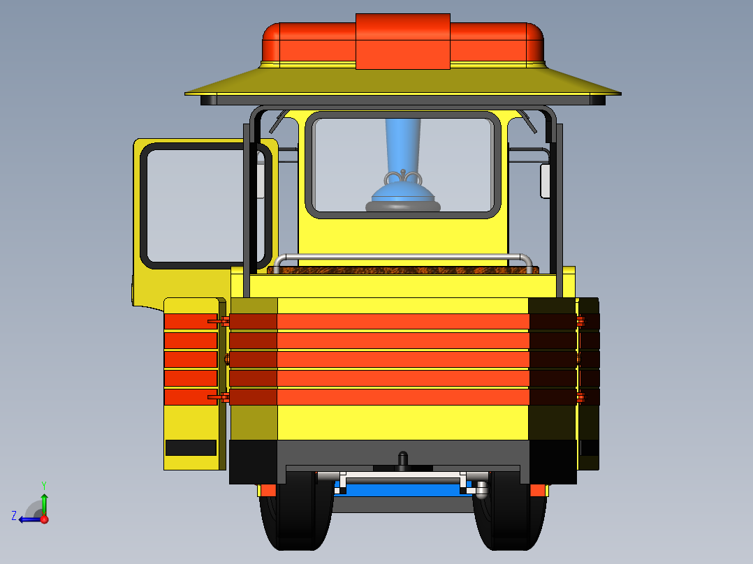 火车机车列车dotto-trains-1831-模型格式为 sw stp右视图