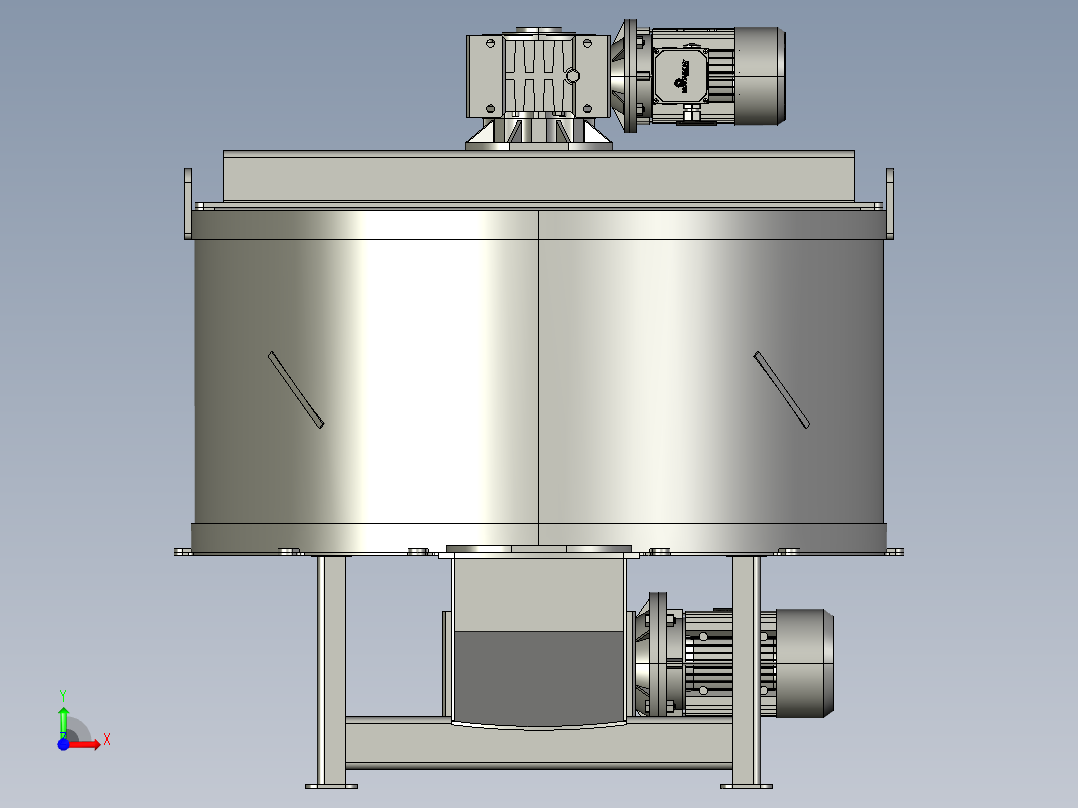 砂芯搅拌机罐体前视图