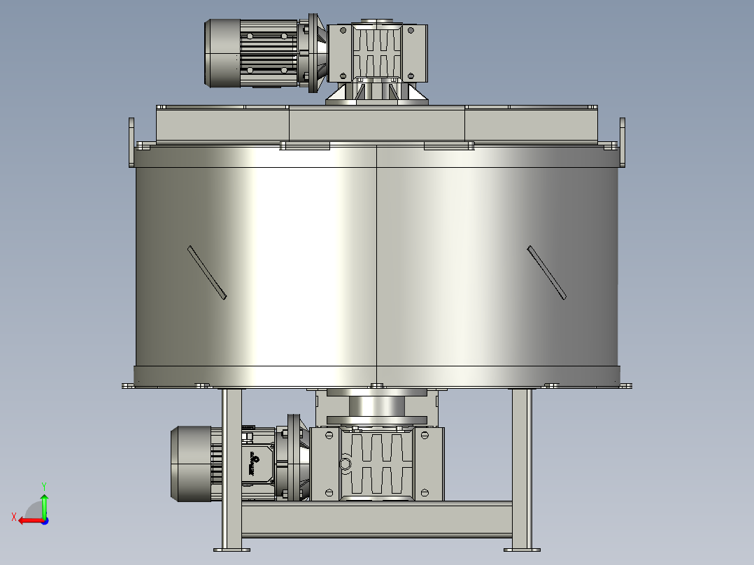 砂芯搅拌机罐体后视图