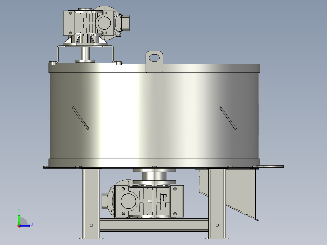 砂芯搅拌机罐体左视图