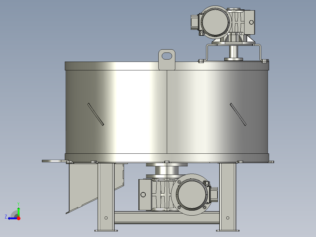 砂芯搅拌机罐体右视图
