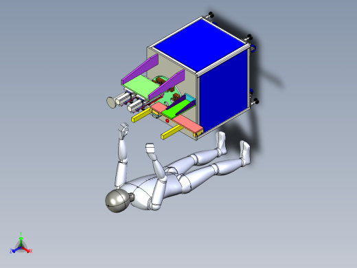 半自动双工位锁螺丝机正等轴测缩略图