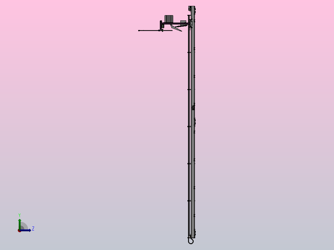 电源线往复设备左视图
