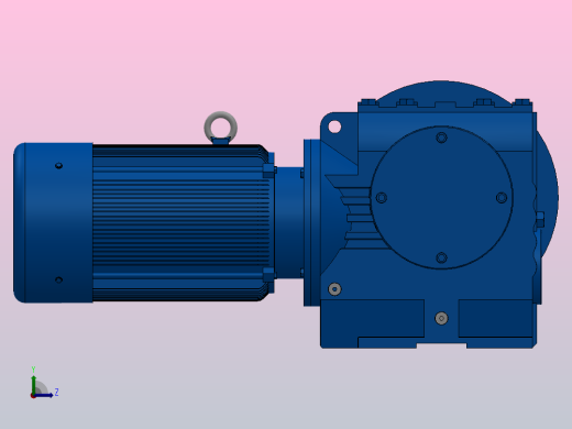 SF87法兰轴伸式安装斜齿-蜗轮蜗杆减速机SF87-YV4-4P-43.13-M1-0°-A左视缩略图