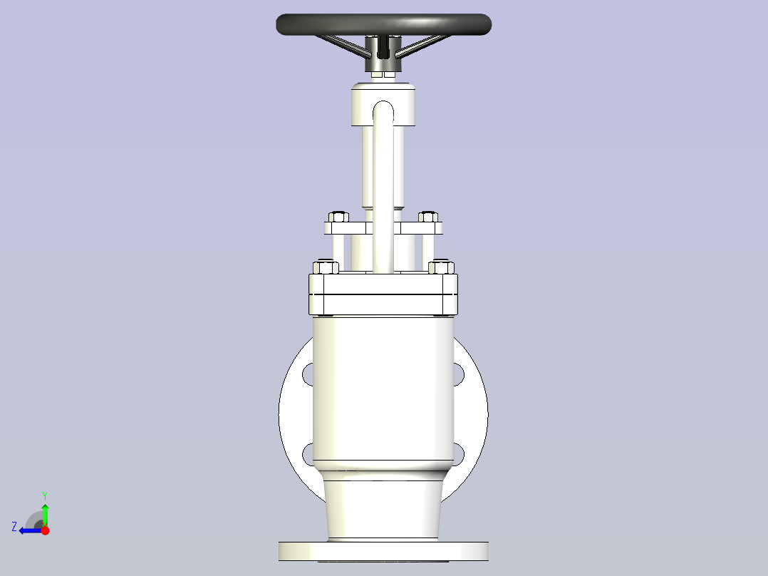 CB╱T 3196-1995[B型法兰铸钢海水截止阀B16050]右视图