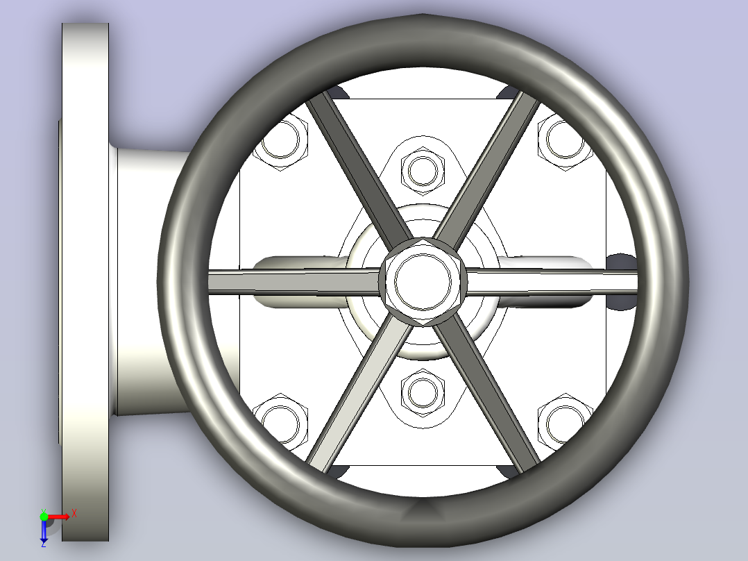 CB╱T 3196-1995[B型法兰铸钢海水截止阀B16050]俯视图