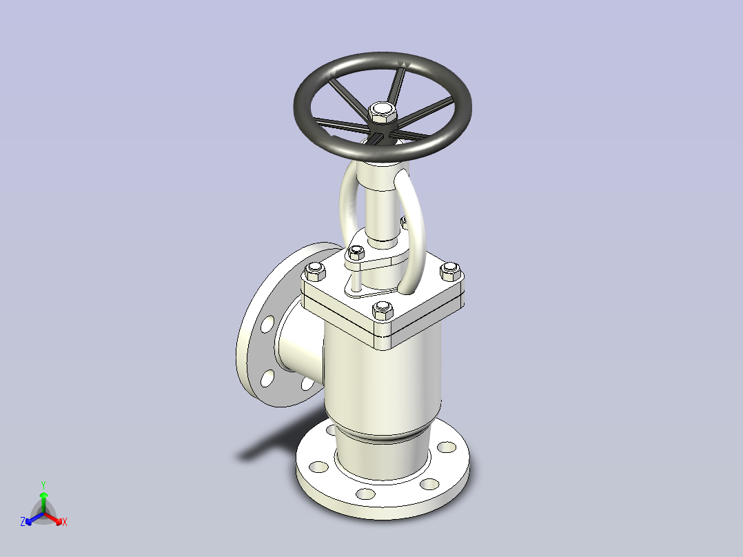 CB╱T 3196-1995[B型法兰铸钢海水截止阀B16050]正等轴测图