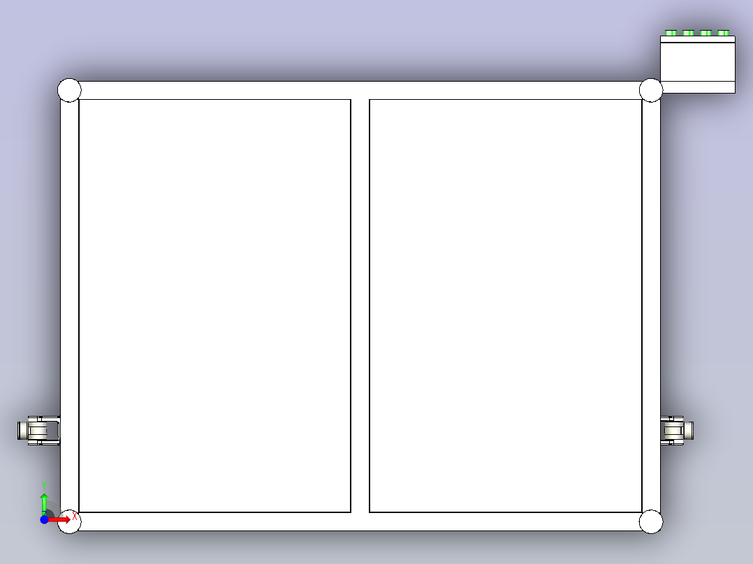 口罩绕带打钉切断设备3D图纸前视图