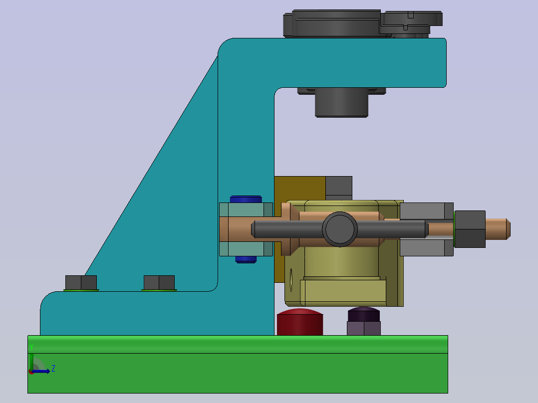 ca6140机床后托架（831001）工艺及钻三杠孔夹具设计【含三维solidworks】左视图
