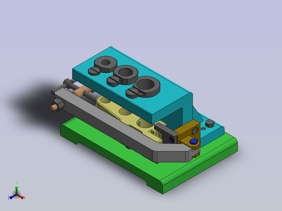 ca6140机床后托架（831001）工艺及钻三杠孔夹具设计【含三维solidworks】正等轴测图