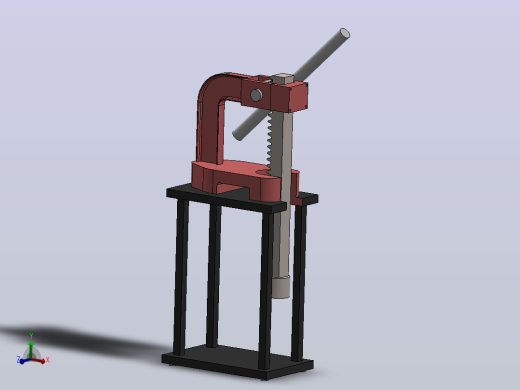 手动压力成型机press-machine-22-模型格式为 sw