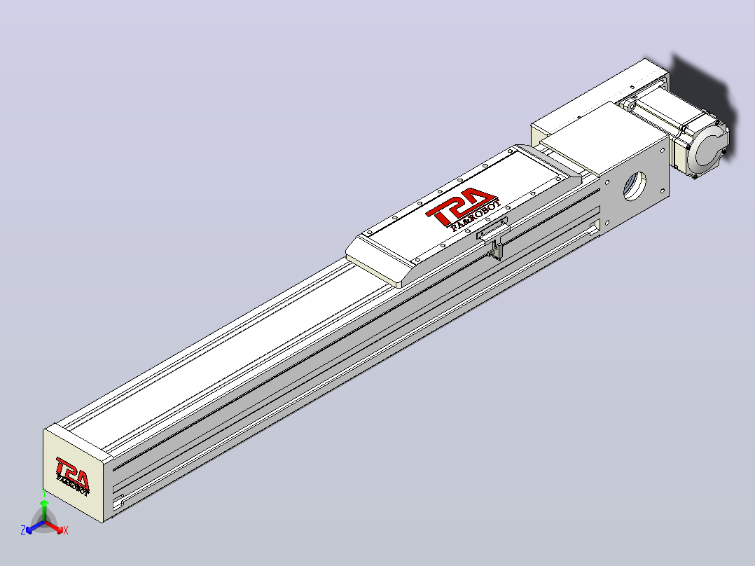 伺服电机集成皮带传动直线执行器TPA-OCB-120-224-L450-MR-P75-N3主视图